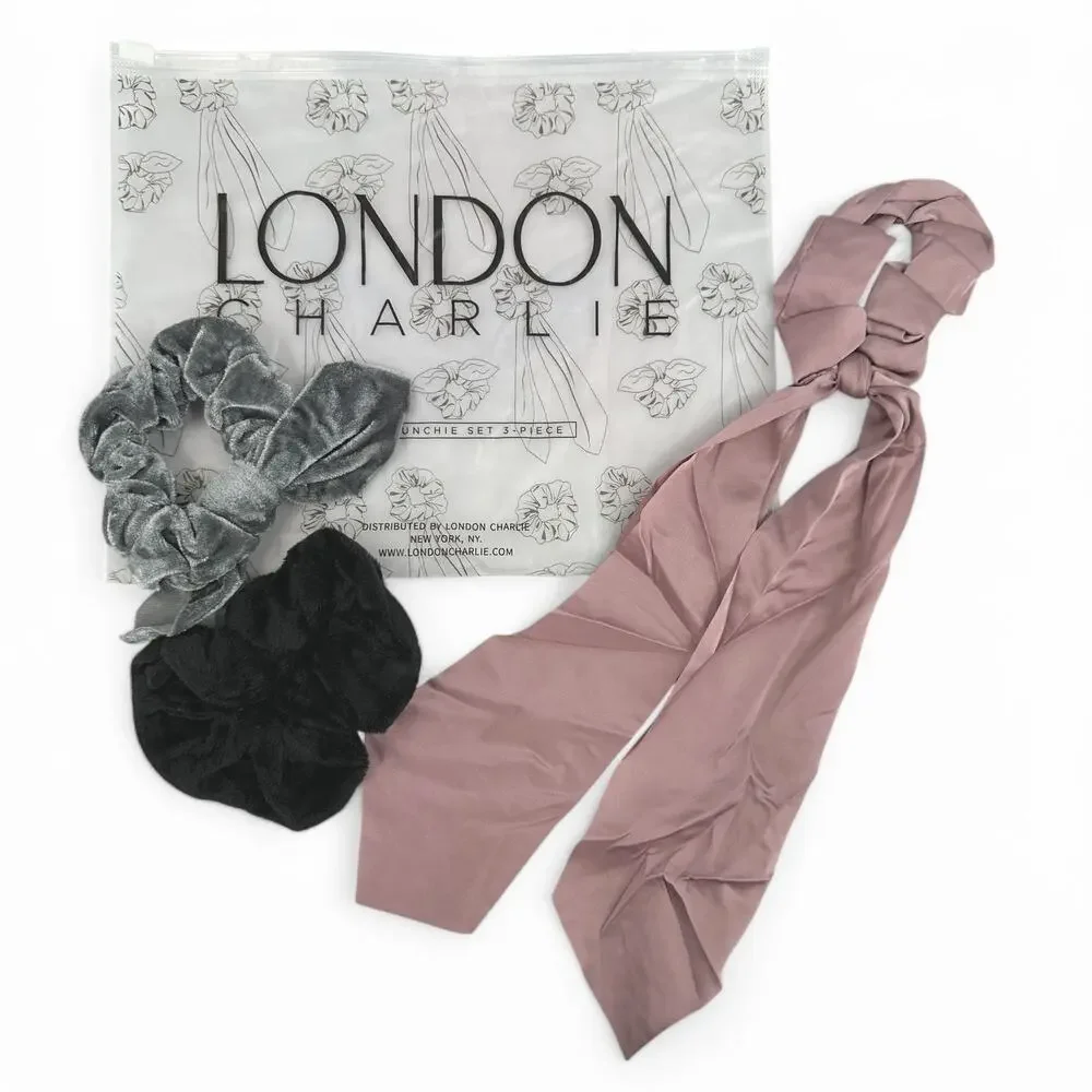 London Charlie Amy Hair Scrunchie 3 Piece Set